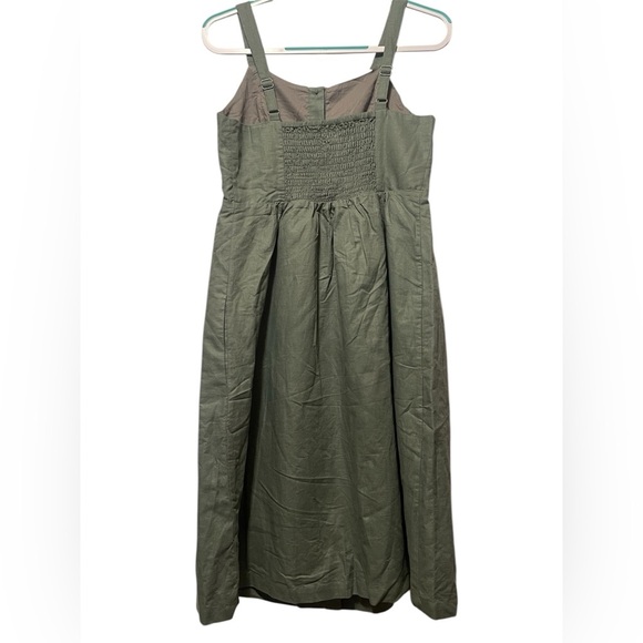 GAP, Green Button-Down Midi Dress - Picture 4 of 7